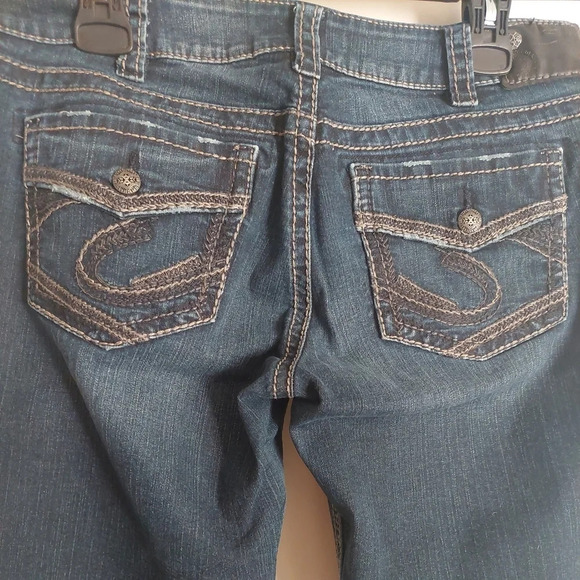 Silver Suki Mid Slim Boot Jeans 30/31 Western Cowgirl School - Picture 6 of 7